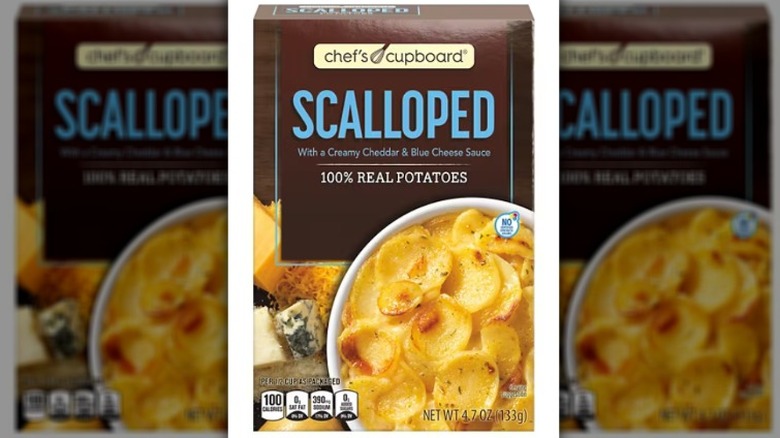 A box of Chef's Cupboard Scalloped Potatoes