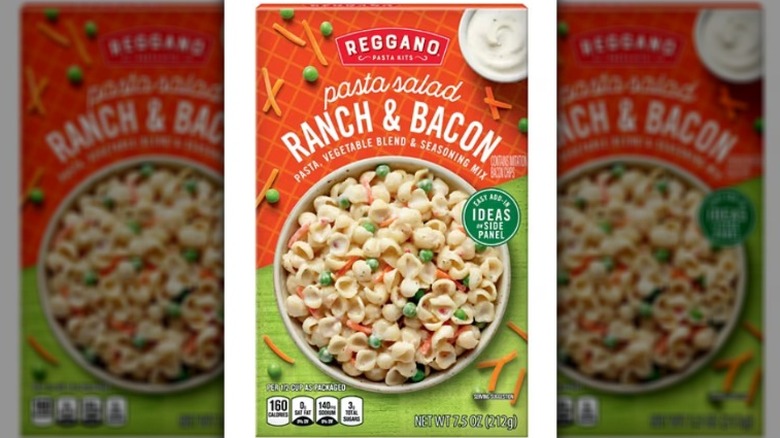 A box of Reggano Ranch and Bacon Pasta Salad