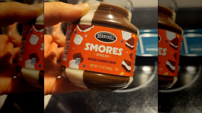 Jar of Aldi Berryhill Smores Spread