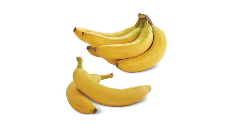 bananas on white background
