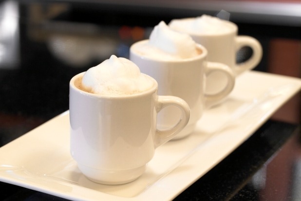 Hazelnut Hot Chocolate, White Hot Chocolate, and Chocolate Lush From Finale (Boston)