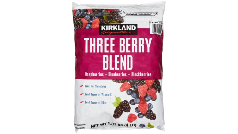 a package of Kirkland Signature Three Berry Blend