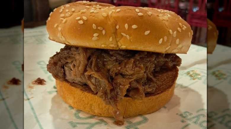 Arby-Q on Arby's sandwich wrapper