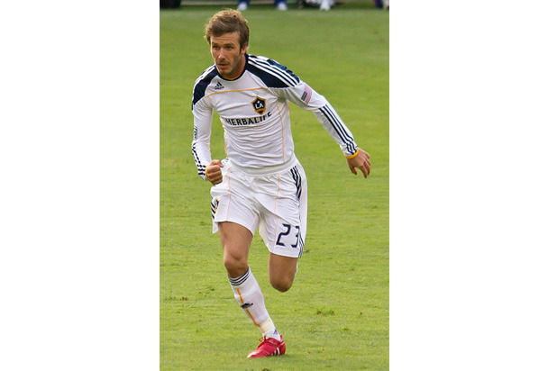 Midfielder for the LA Galaxy David Beckham