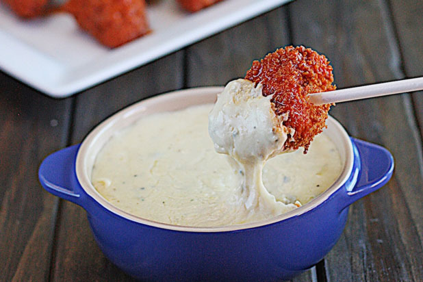 Buffalo Chicken Lollipops with Blue Cheese Fondue Recipe