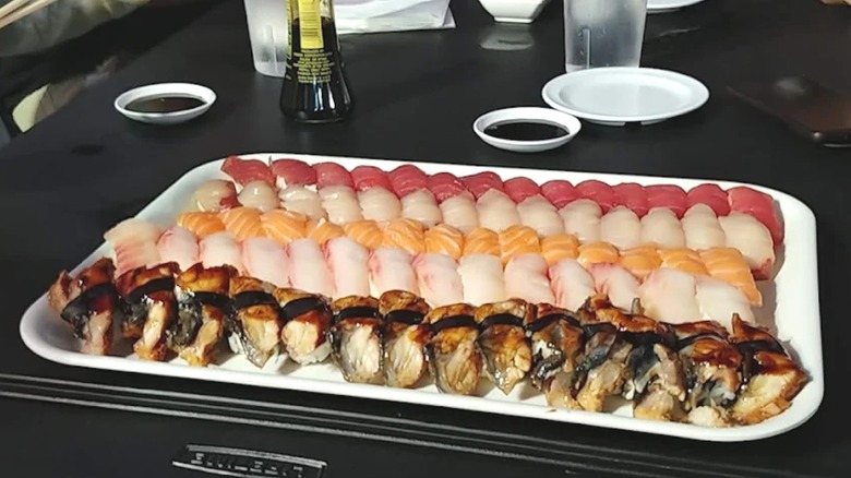 Platter of nigiri from Kats Sushi