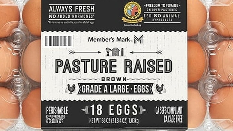 a carton of 18 pasture raised brown, grade A large eggs