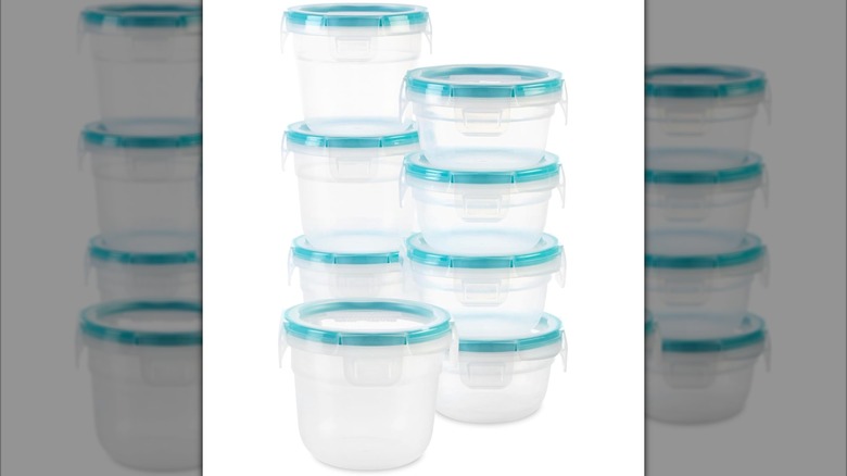 Snapware Total Solution Plastic Food Storage Containers on a white background