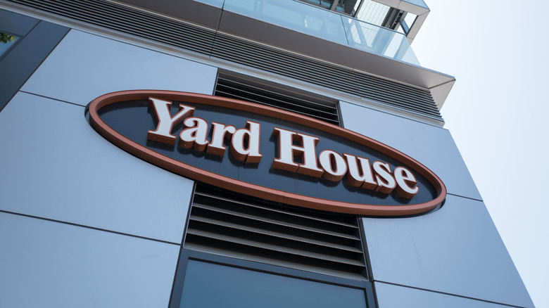 Yard House restaurant sign.