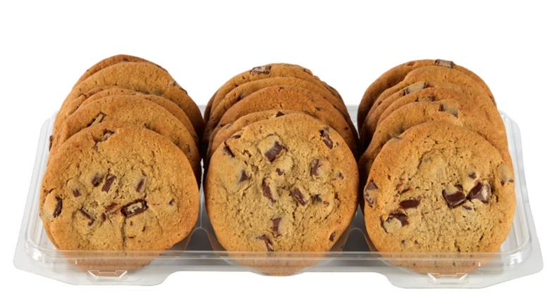 Package of Member's Mark Chocolate Chunk Cookies on a white background.