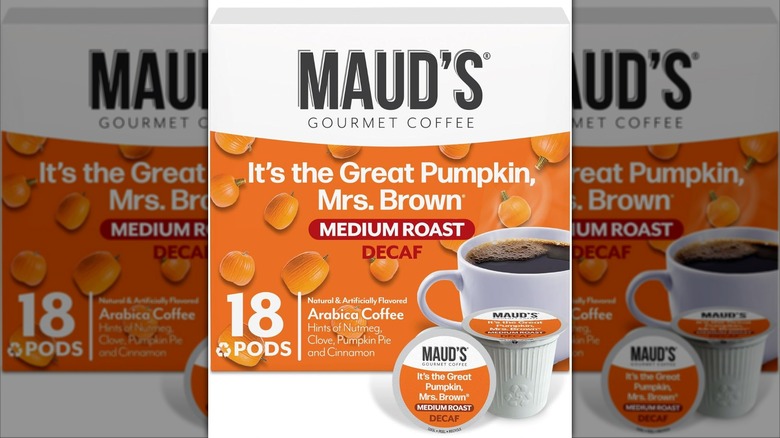 Maud's It's the Great Pumpkin, Mrs. Brown gourmet decaf K-cups