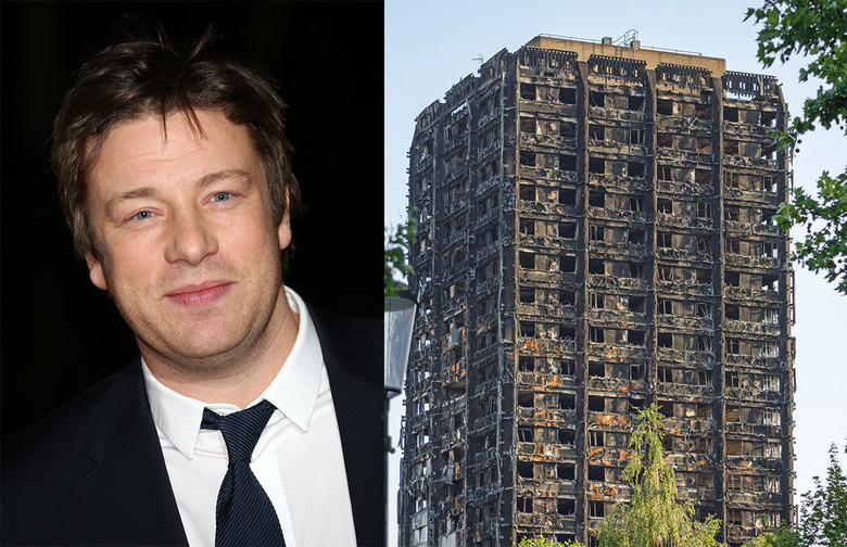 Chef Jamie Oliver Aids Grenfell Tower Fire Victims in London