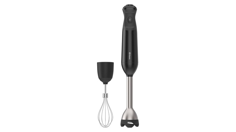 A Vitamix immersion blender with additional whisk attachment