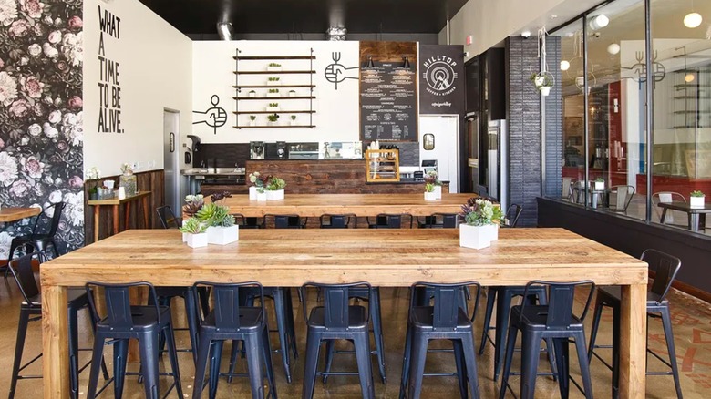 The interior of Hilltop Coffee & Kitchen's Slauson location