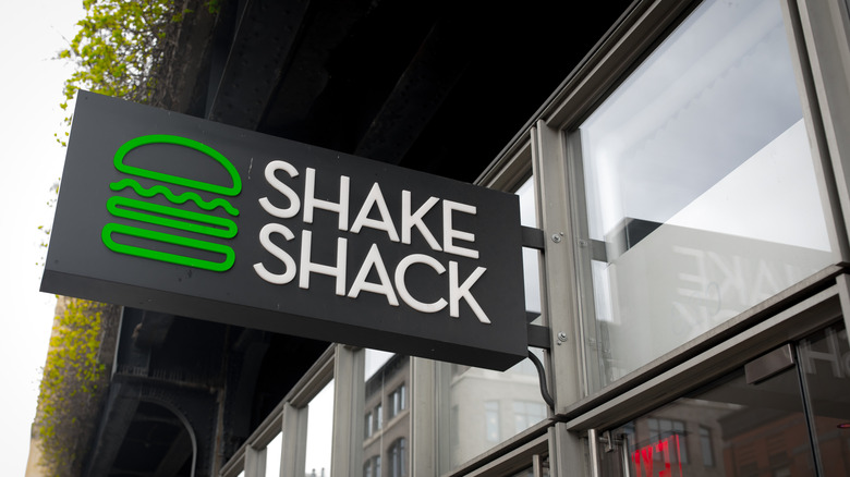 Shake Shack restaurant sign