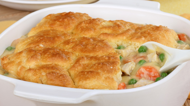 Biscuit-topped chicken pot pie