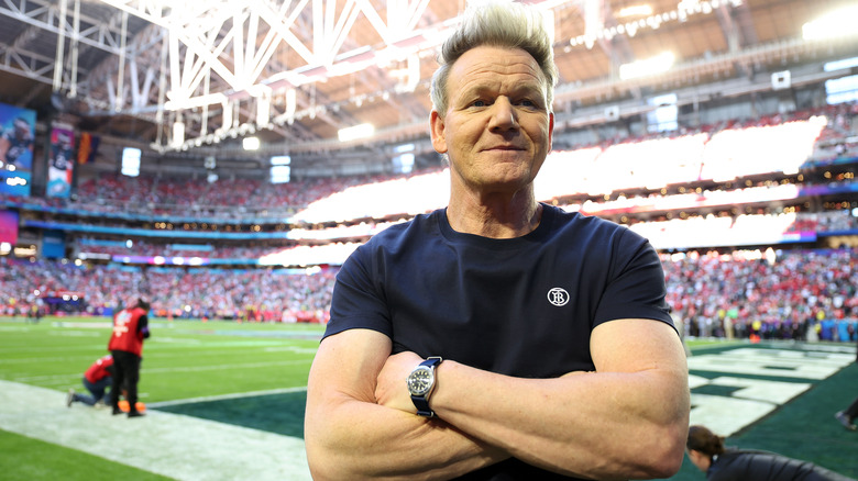 Gordon Ramsay on soccer field