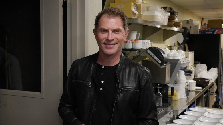 Bobby Flay in a kitchen