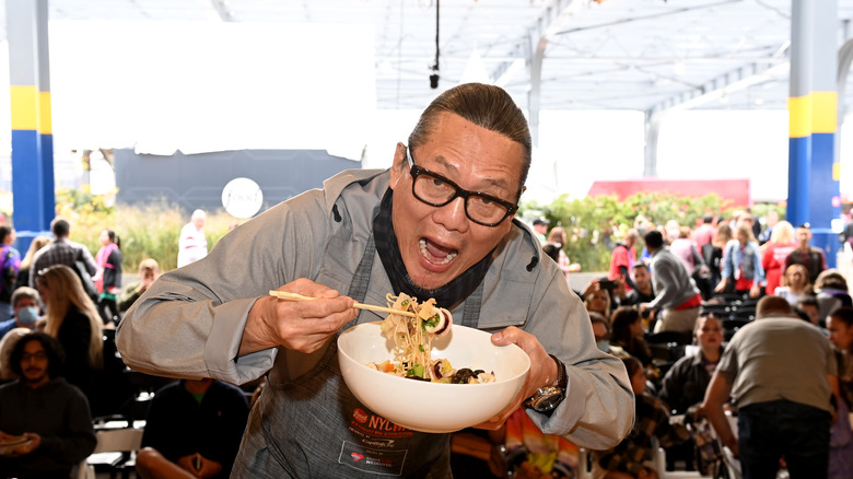 Masaharu Morimoto eating Ramen