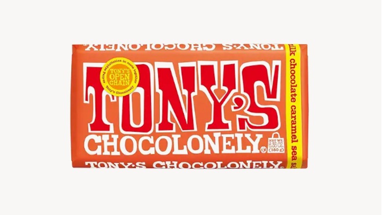 Tony's Chocolonely Belgian Candy Bar with Caramel & Sea Salt