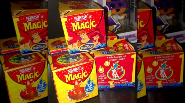 A stack of Nestlé Magic Balls