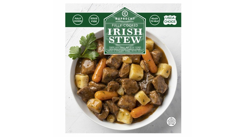 Package of Ruprecht's Irish Beef Stew against white background.