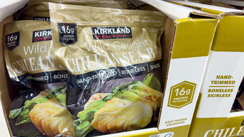 Packs of Kirkland Signature Wild Caught Chilean Sea Bass
