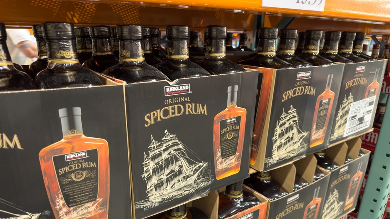 Several cases of Kirkland Signature Original Spiced Rum