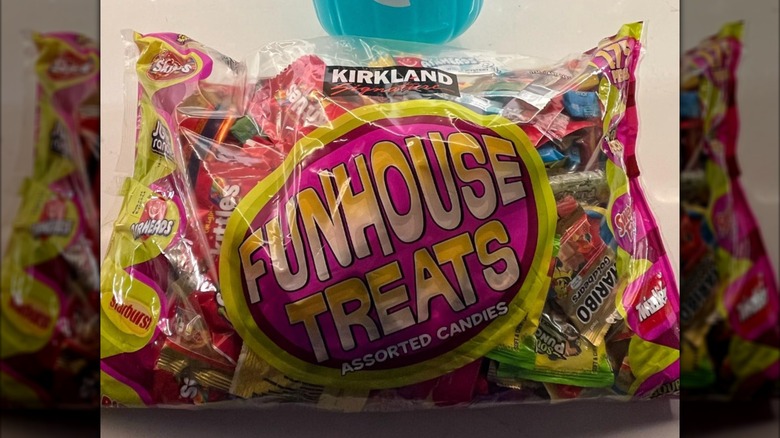 A large bag of Kirkland Signature Funhouse Treats
