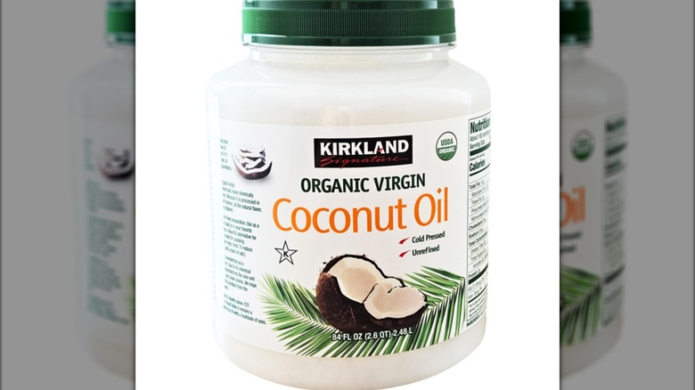 Jar of Kirkland Signature Virgin Coconut Oil