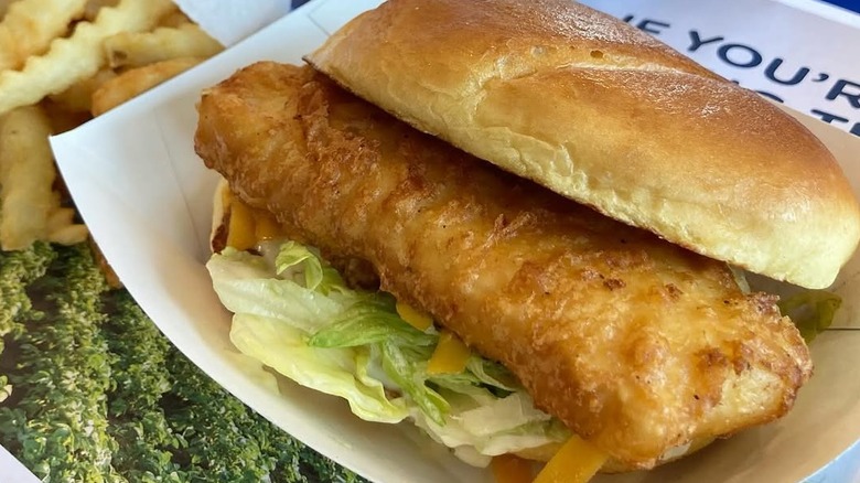 North Atlantic Cod sandwich from Culver's on a tray