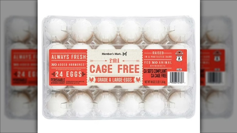 A pack of Member's Mark Cage Free Grade A Large Eggs