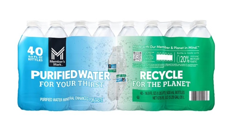 A 40 pack case of Member's Mark Purified Water