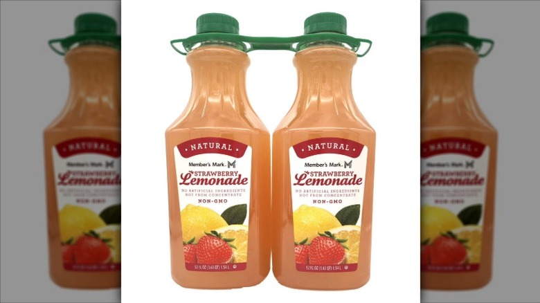 Two containers of Member's Mark Strawberry Lemonade