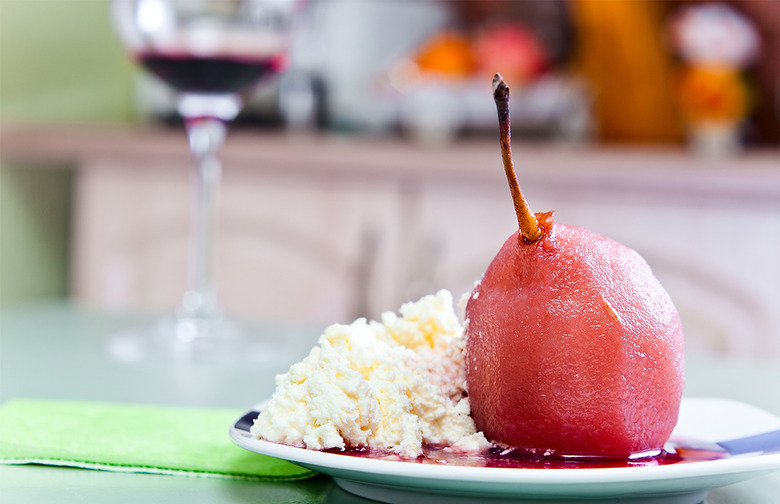 Red Wine Poached Pear