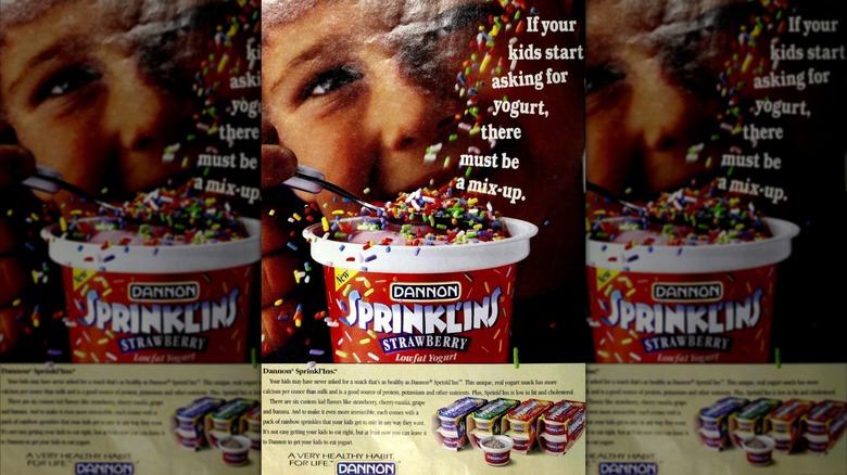 Vintage advertisement for Dannon Sprinkl'ins