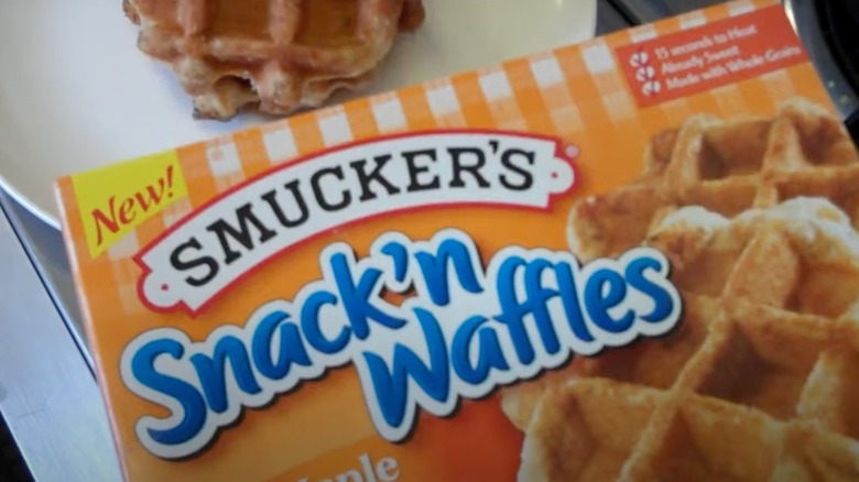 Box of Smucker's Snack'n Waffles, with