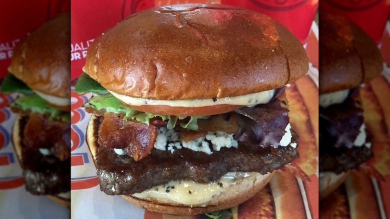 Wendy's Bacon and blue burger