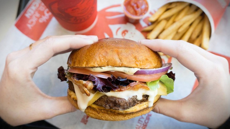 Gouda bacon cheeseburger