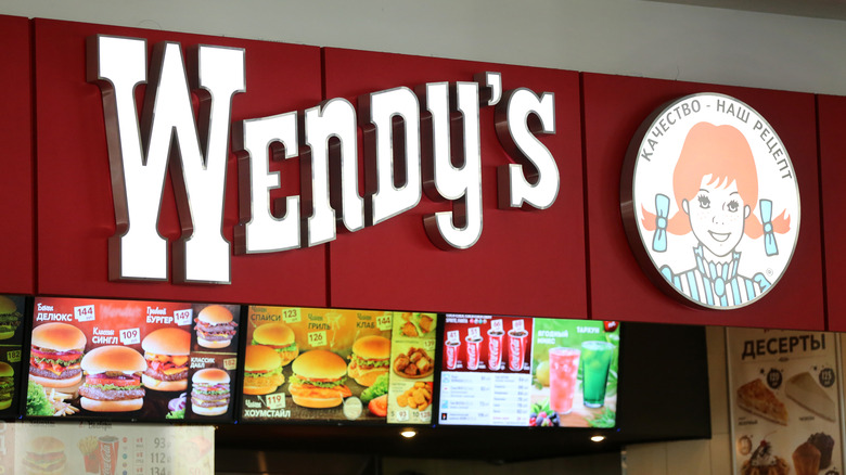 Wendy's sign and menu
