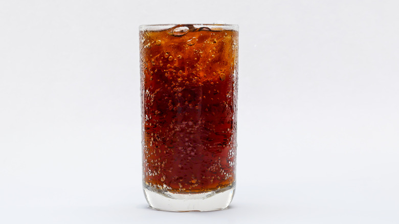 A tall glass of frosted root beer