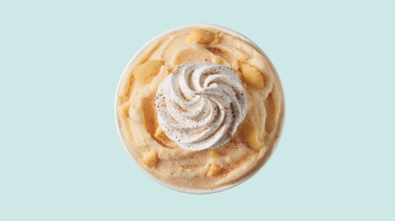 Top-down view of Dairy Queen's Pumpkin Pie Blizzard