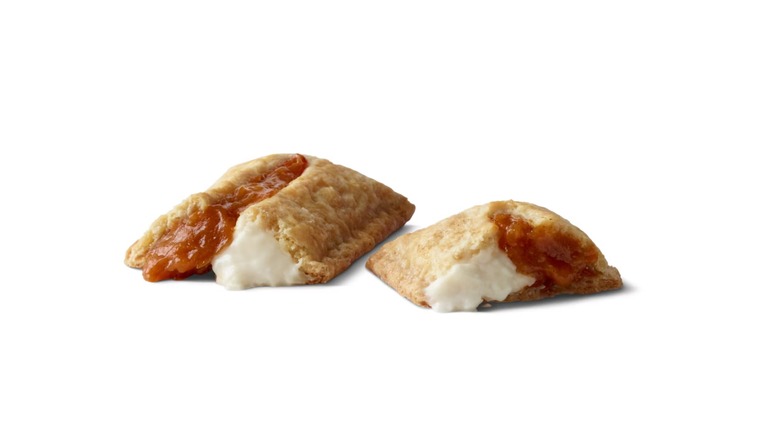 McDonald's Pumpkin & Crème Pie cut in half