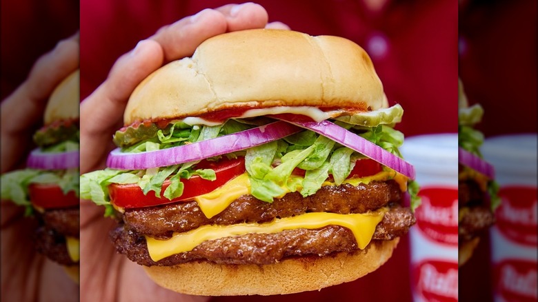 Checkers and Rally's double cheeseburger