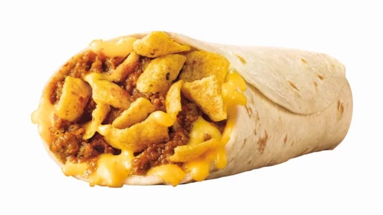 Sonic Drive-In's Fritos Chili Cheese Jr. Wrap on a white background