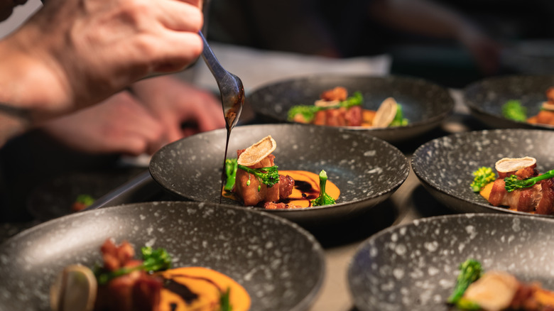 fine dining plates
