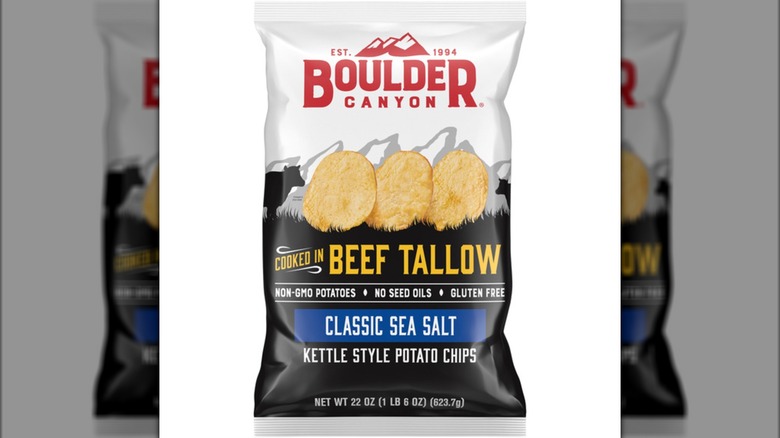 bag of boulder canyon beef tallow potato chips
