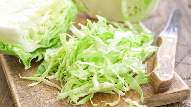 sliced cabbage