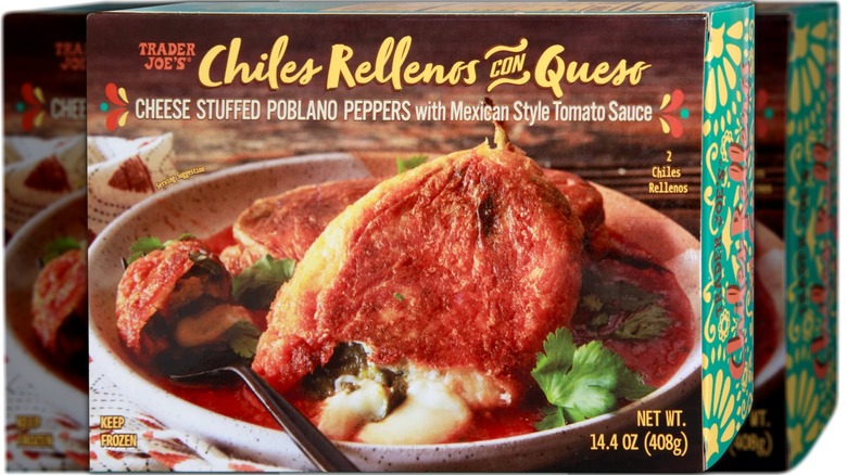 A package of Trader Joe's Chiles Rellenos Con Queso