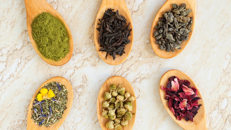 Various types of tea